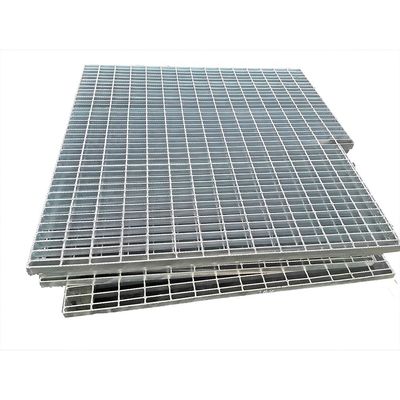Hot Dip Galvanized Serrated Steel Grating Industrial Staircase Tread Panels